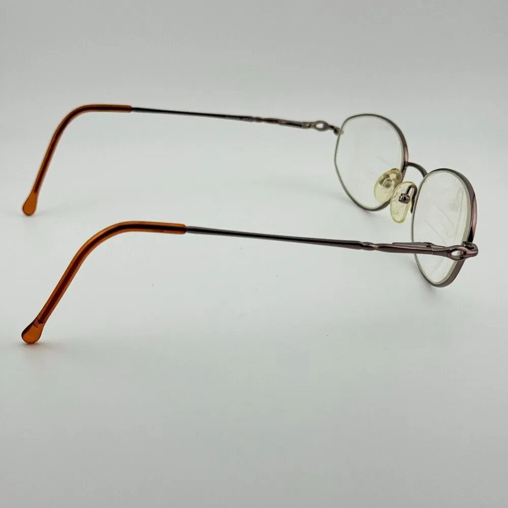 Bulova Helena Eyeglasses‎ Taupe Brown Round full Rim Frames 53-18-140 H12203